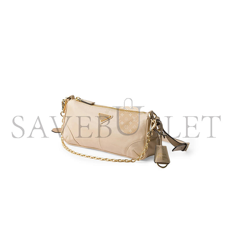 Pra*a re-edition 2002 medium leather shoulder bag 1bc221 (26*11.5*6cm)